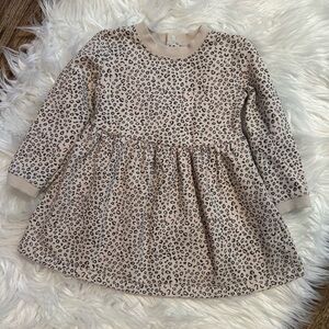 Carter’s Toddler Girl 24M Leopard Print Fleece Sweatshirt Dress & Diaper Cover